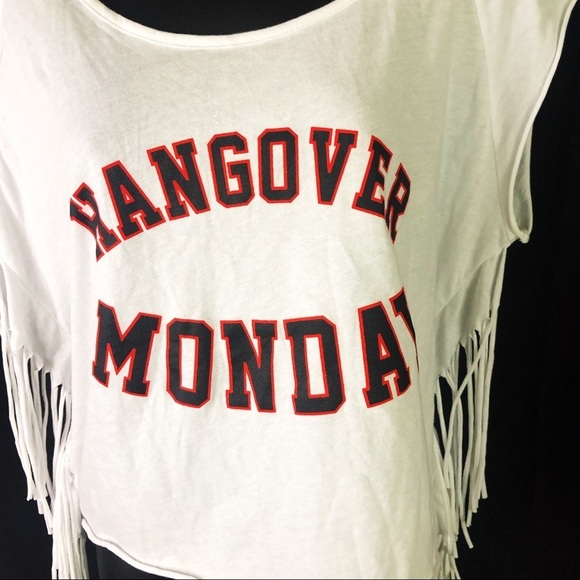 Hangover Monday Fringe Tee White 🖤 - Picture 4 of 7